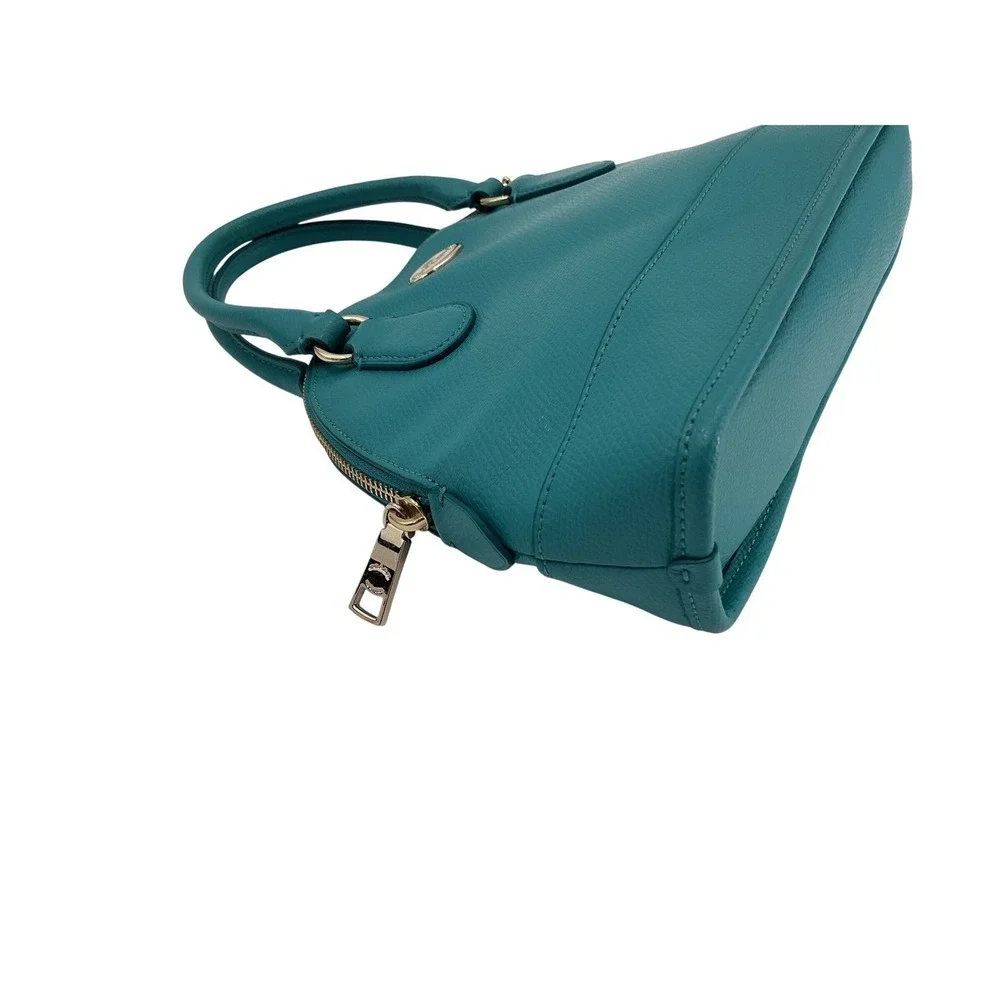 Coach Teal Pebbled Leather‎ Dome Satchel | Excellent Condition